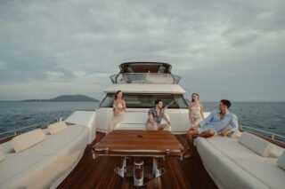 MYC36-relaxing-guests-fore-deck-Horizon-Yacht-Charters-phuket