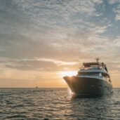 MYC36-sunset-at-anchor-Horizon-Yacht-Charters-phuket
