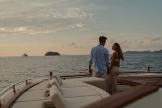 MYC36-sunset-stern-guests-Horizon-Yacht-Charters-phuket