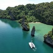 lagoon-450-aerial-phang-nga-bay-Horizon-Yacht-Charters-phuket