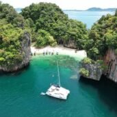 lagoon-450-moored-island-beach-Horizon-Yacht-Charters-phuket