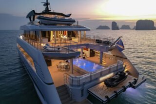 spacecat-aft-deck-stern-sunset-Horizon-Yacht-Charters-phuket