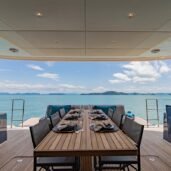 sunreef60-eco-cat-aft-deck-dining-Horizon-Yacht-Charters-phuket