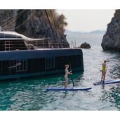 sunreef60-eco-cat-sups-limestone-cliffs-Horizon-Yacht-Charters-phuket